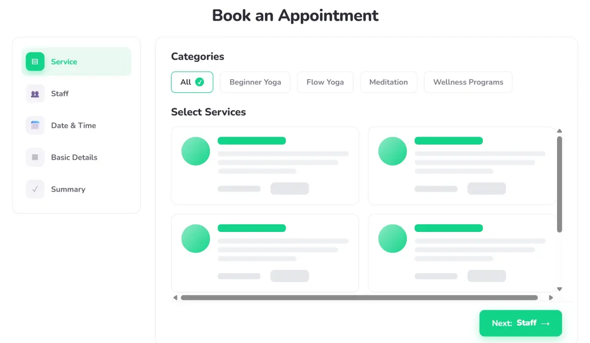 BookingPress customer appointment booking form on WordPress