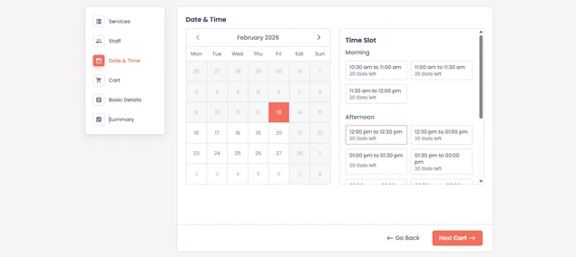 bookingpress calendar layout