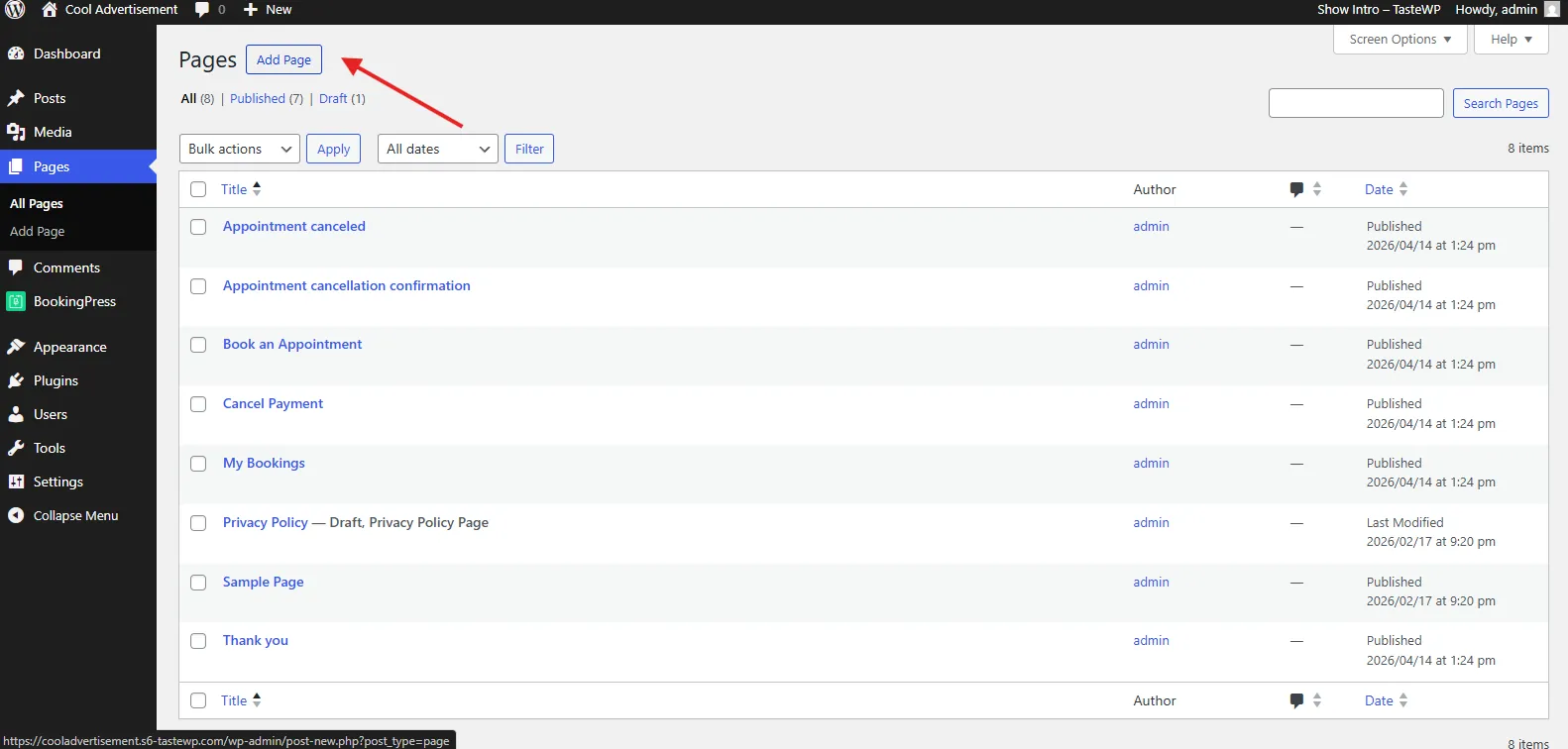Create Page