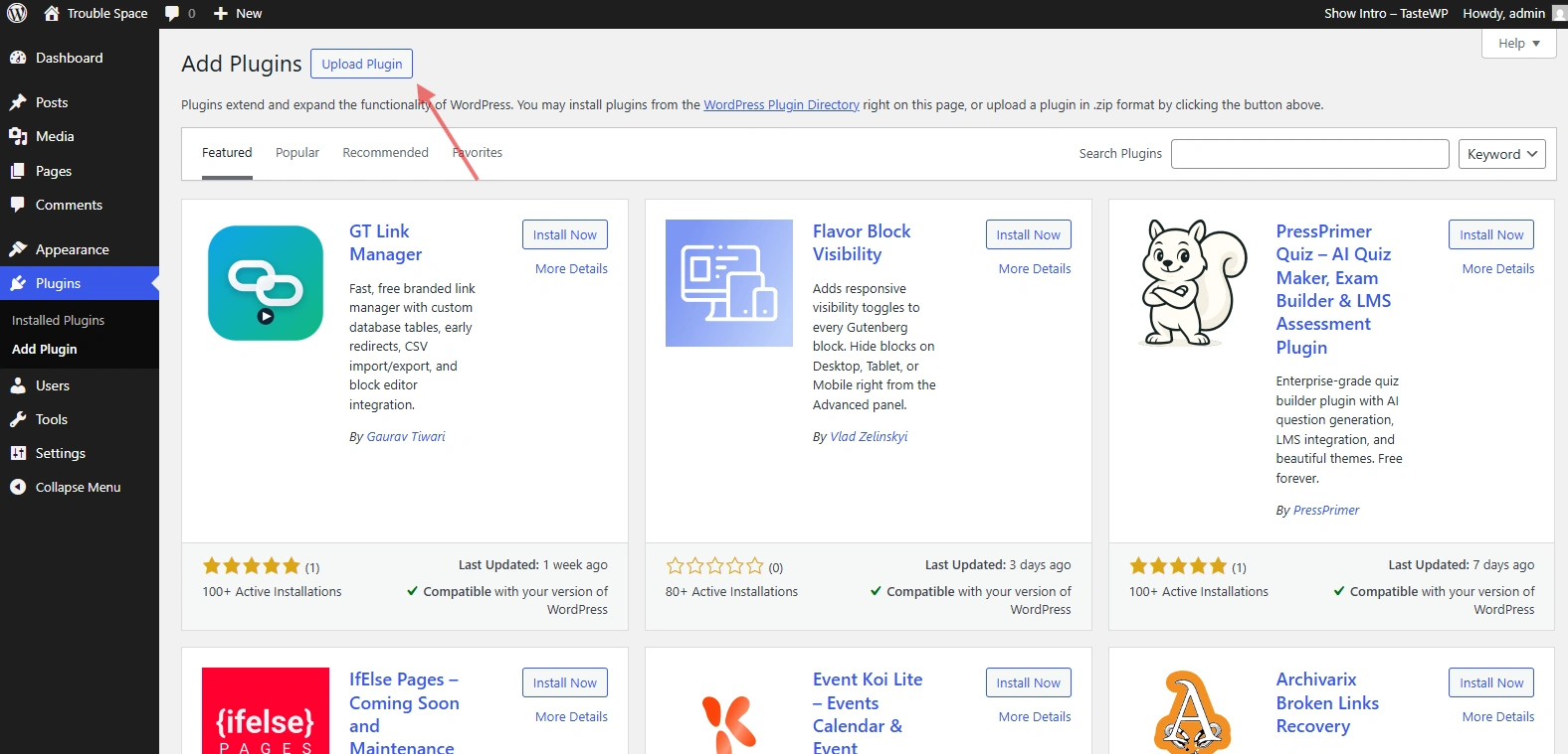 Upload Plugin