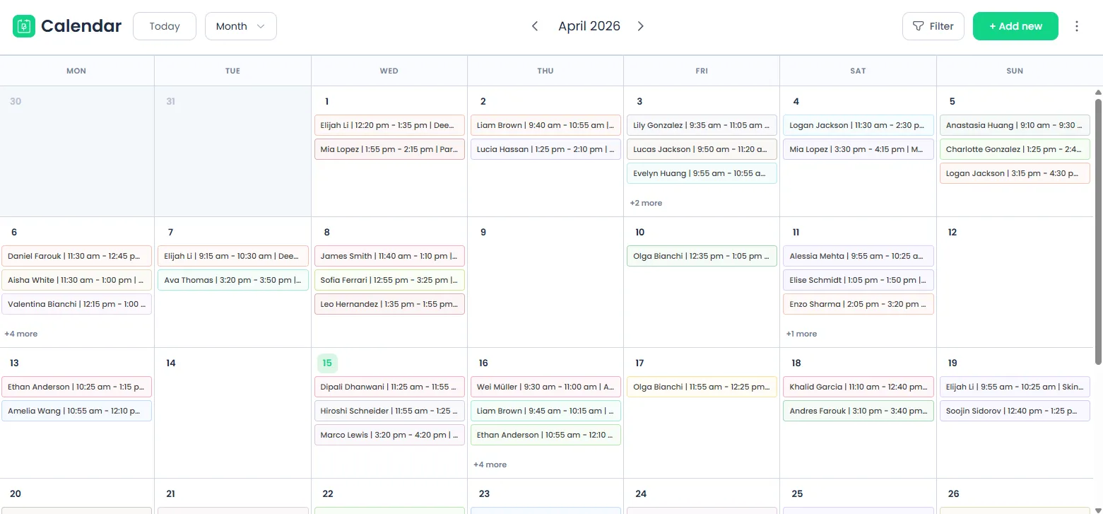 View Calendar
