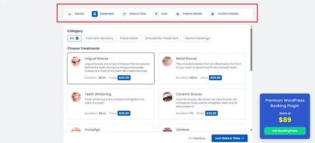 make booking form flow