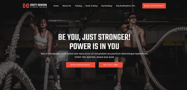 modern gym website