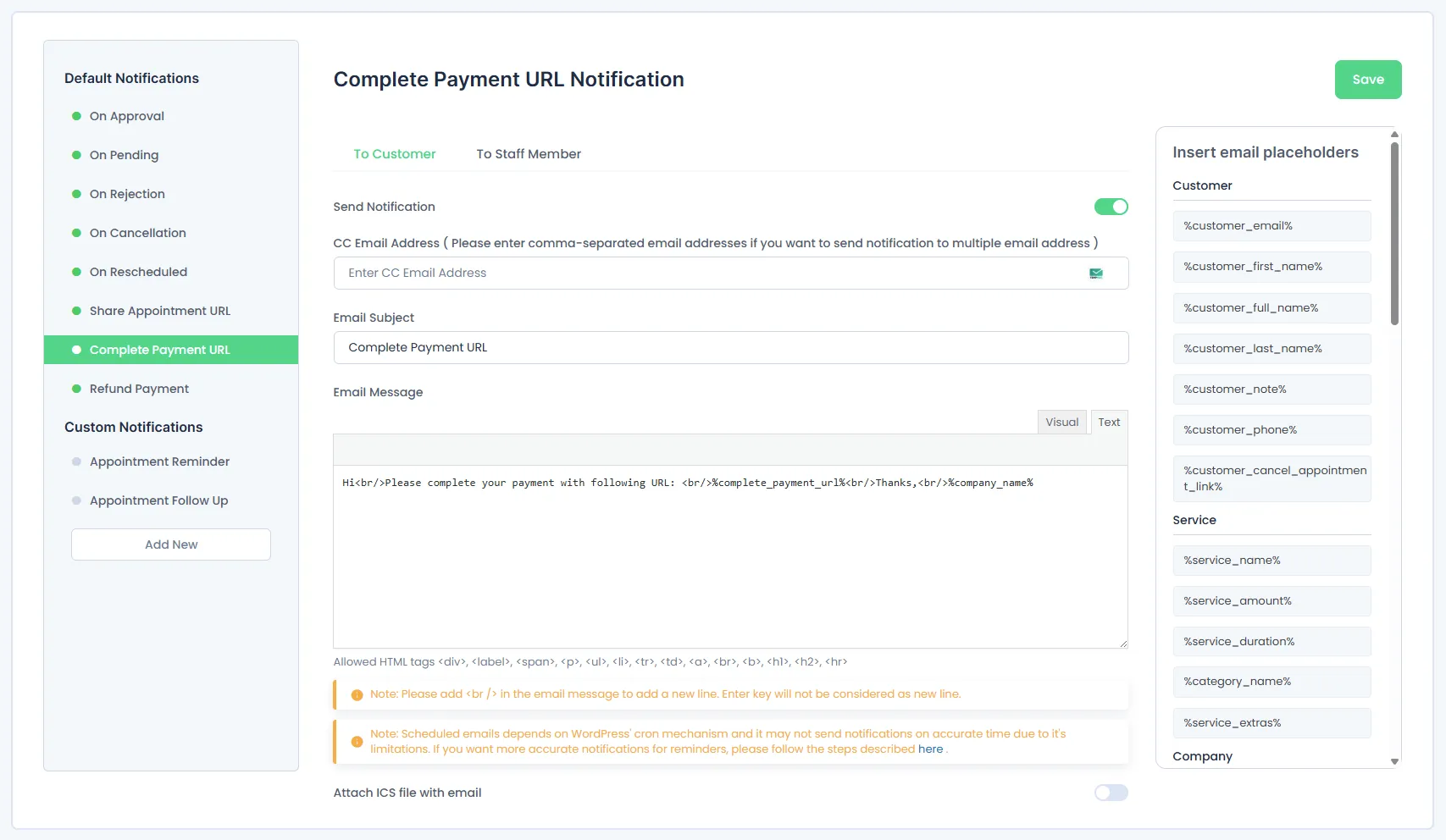 Complete Payment URL