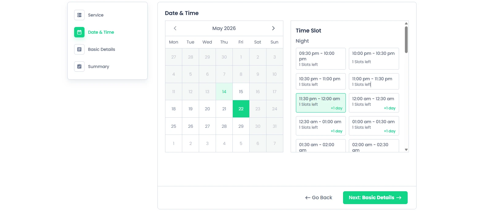 Customer Booking Experience