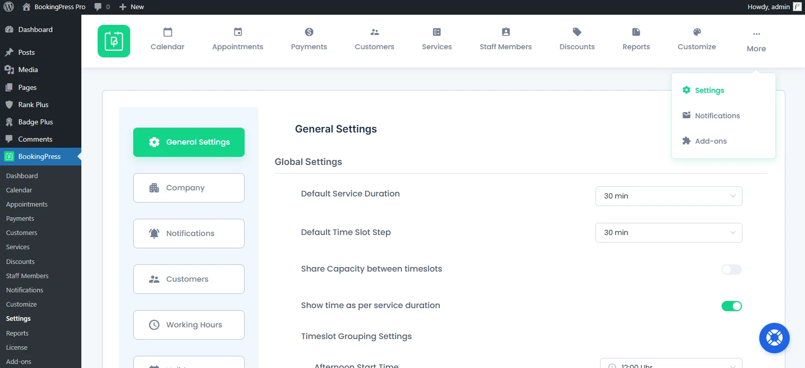 General Settings