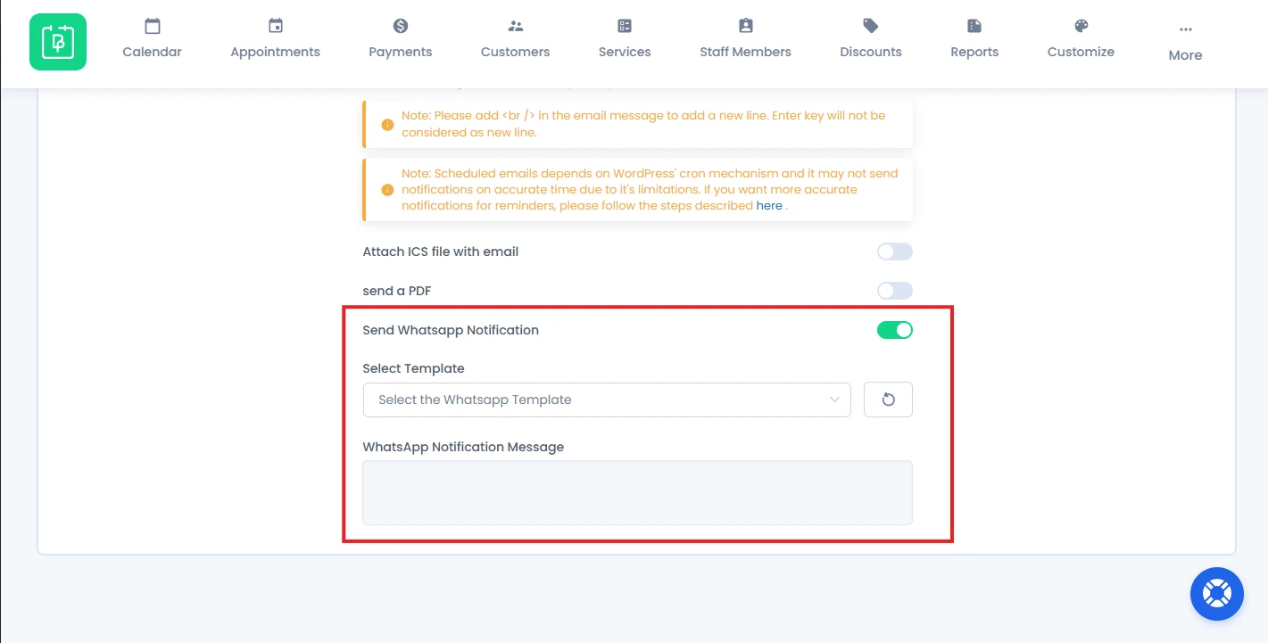 Send Whatsapp Notification