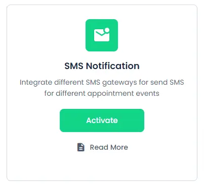 sms notification addon