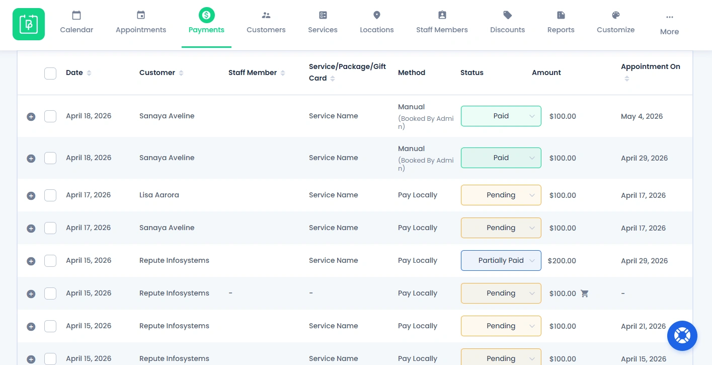 View Payments