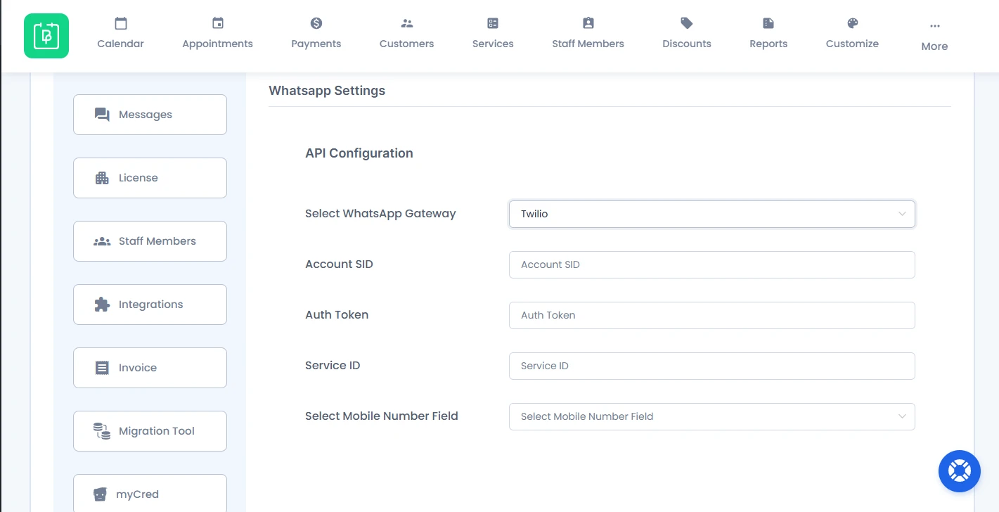 Whatsapp Settings