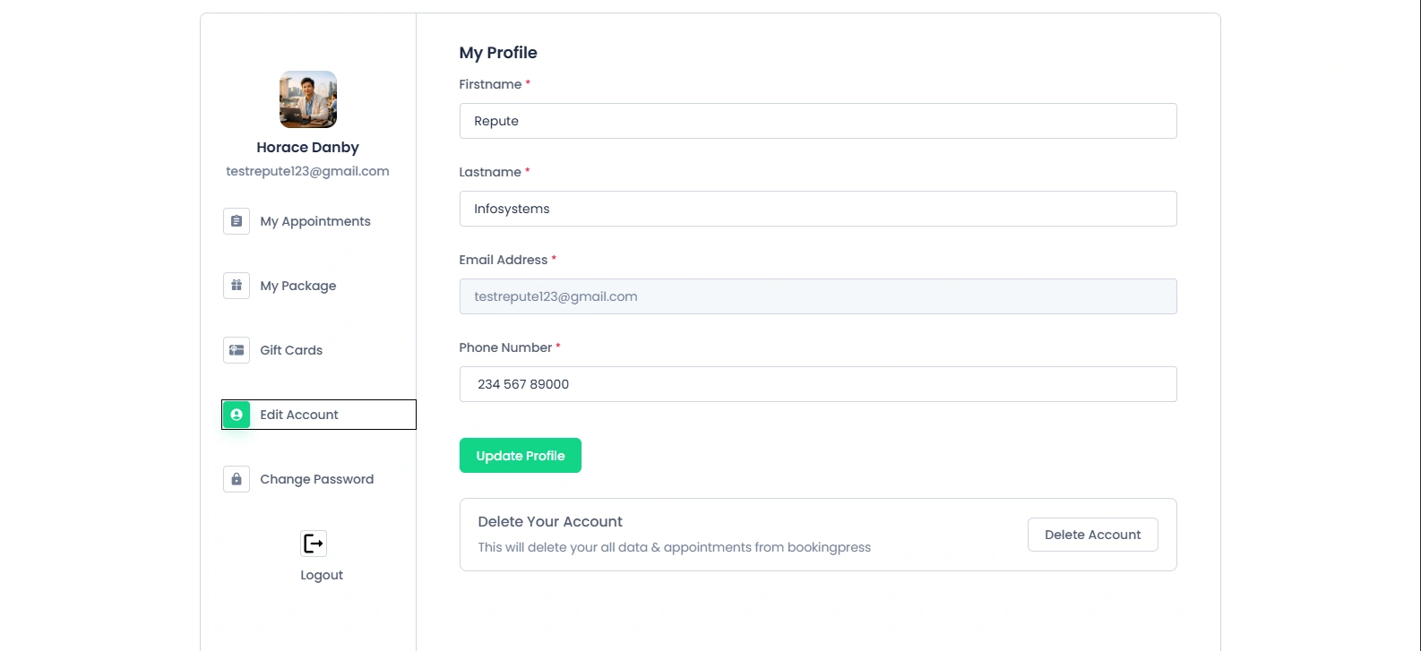Edit Account
