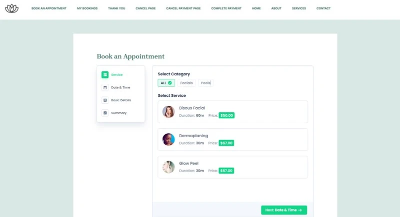 appointment booking widget