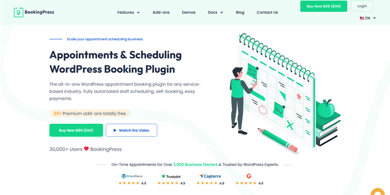 BookingPress plugin for appointment booking
