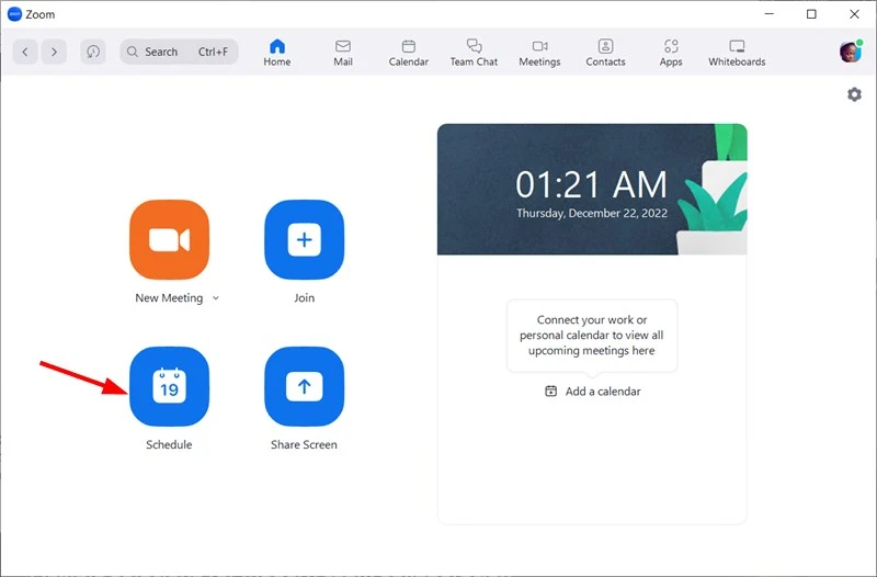 schedule a meeting with zoom