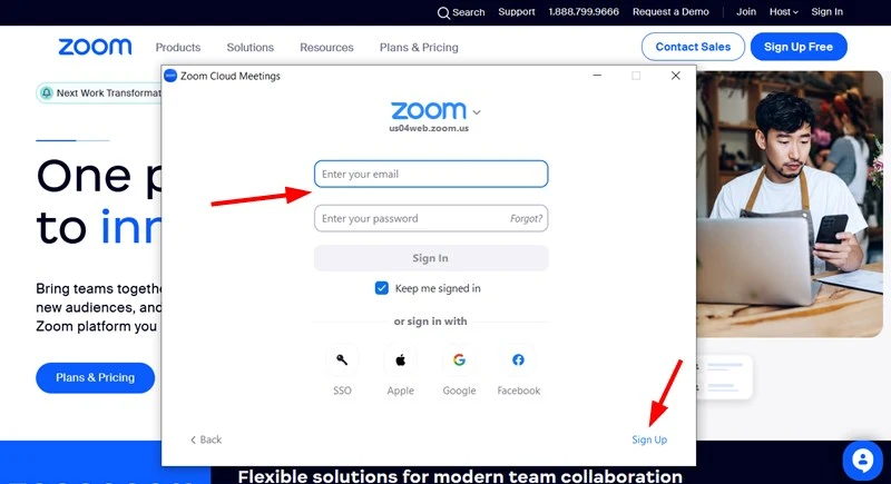 zoom video meeting website