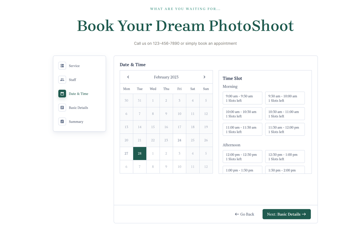 bookingpress for photography business
