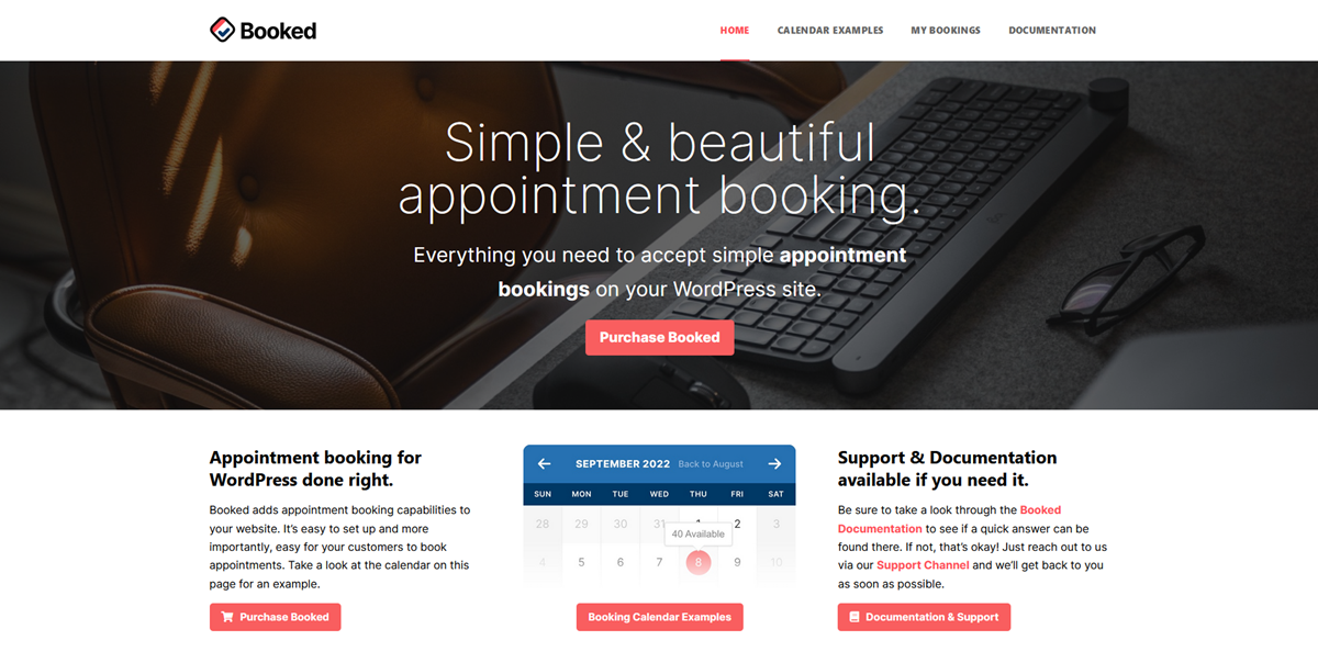 Booked appointment booking plugin