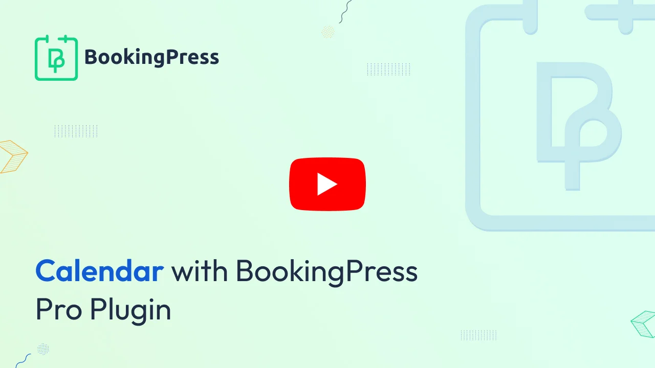 BookingPress Calendar View