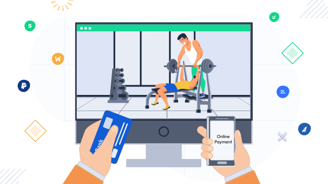 online payment integration with Fitness Studio Website