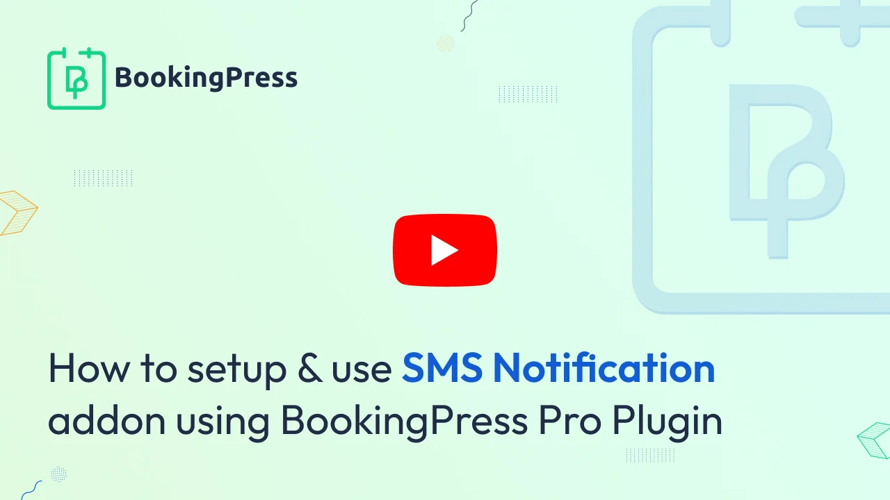 SMS notification with BookingPress