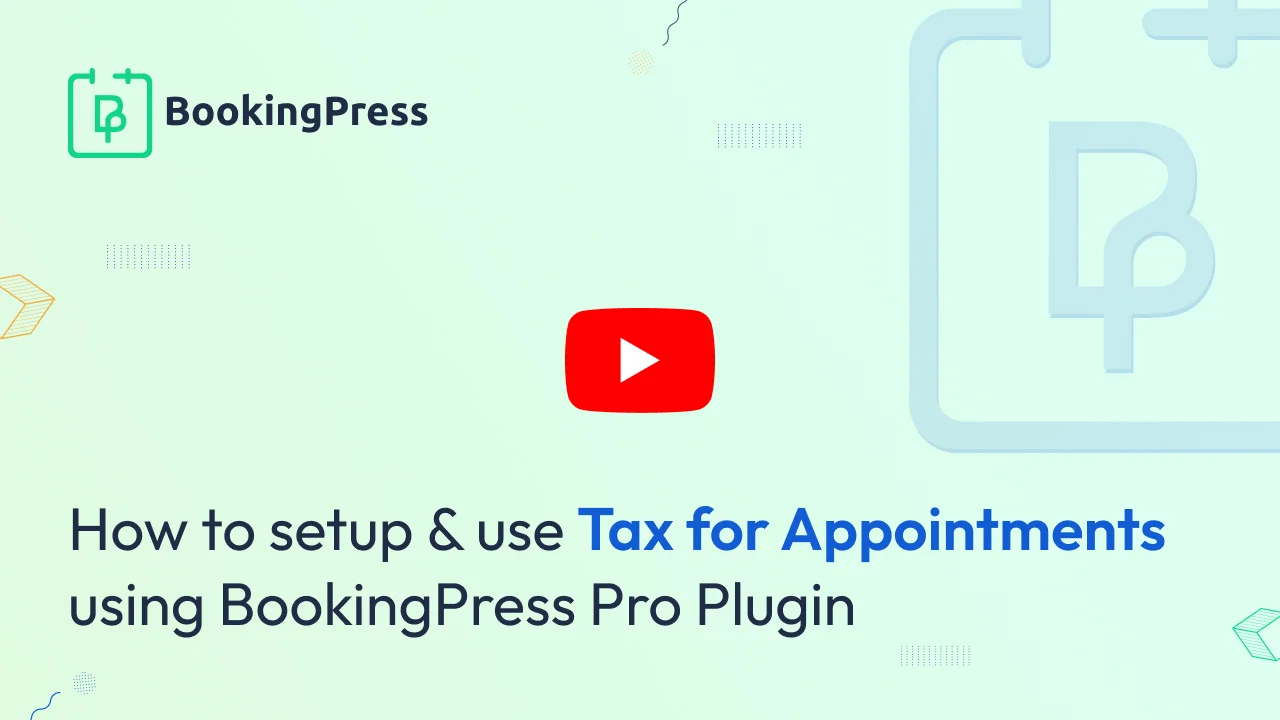 Tax Add-on of BookingPress