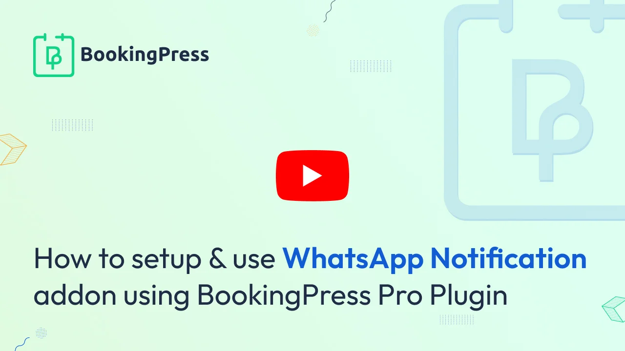 WhatsApp Notification with BookingPress