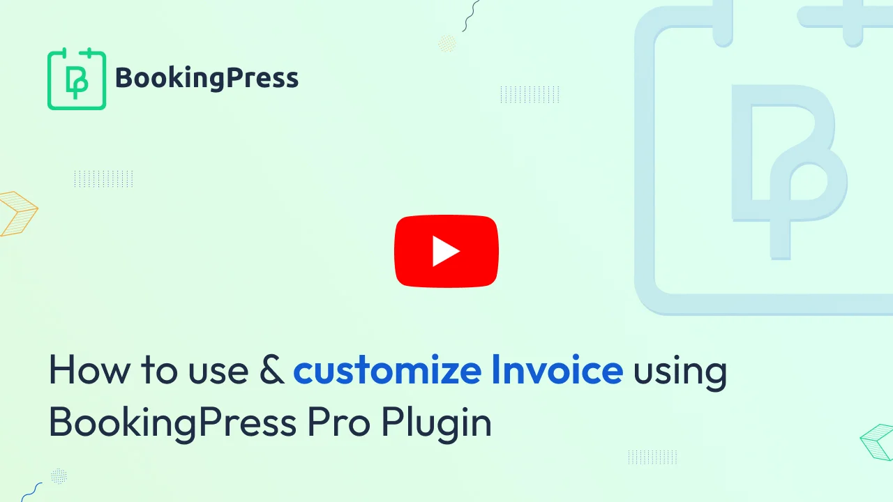 Invoice Add-on of BookingPress