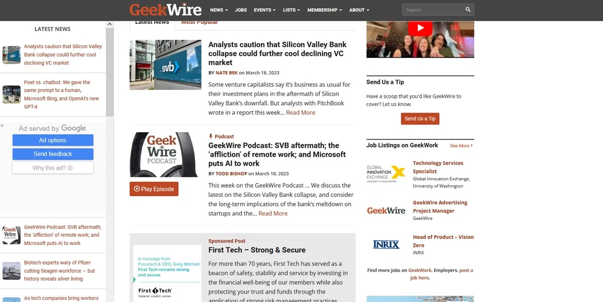 GeekWire Website