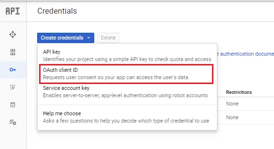Google Console OAuth Client ID & Secret