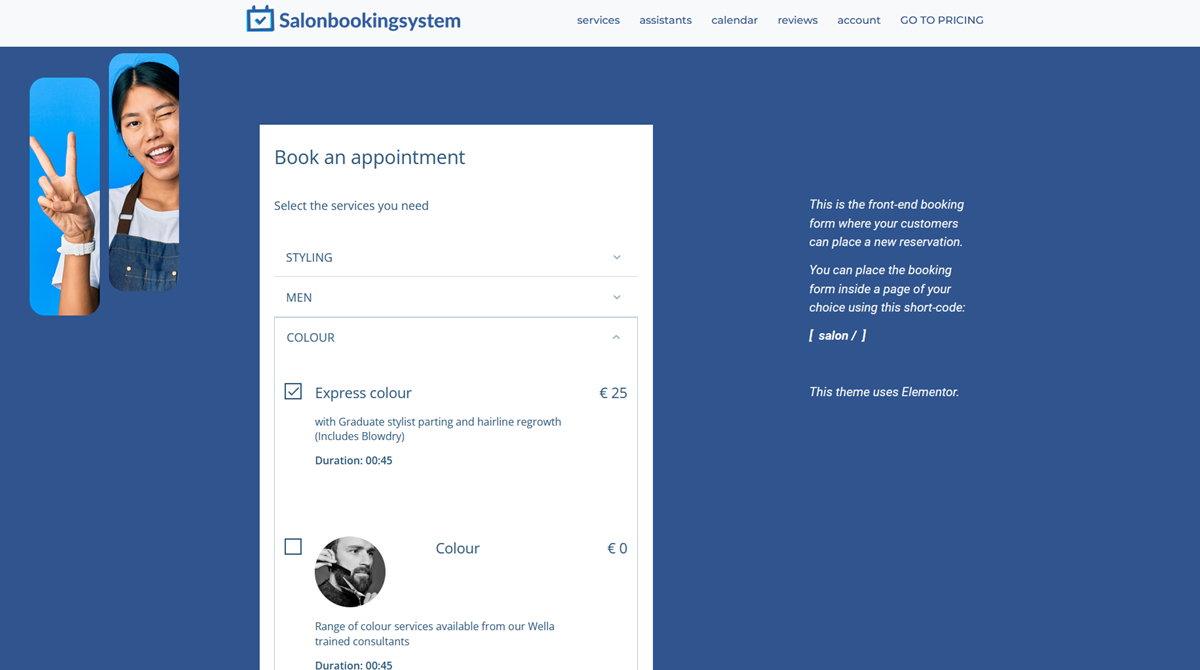 Salon Booking System for WordPress