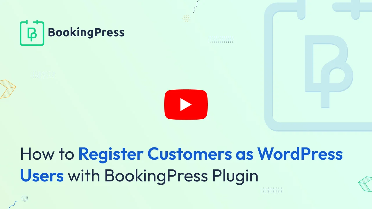 BookingPress Customer Settings
