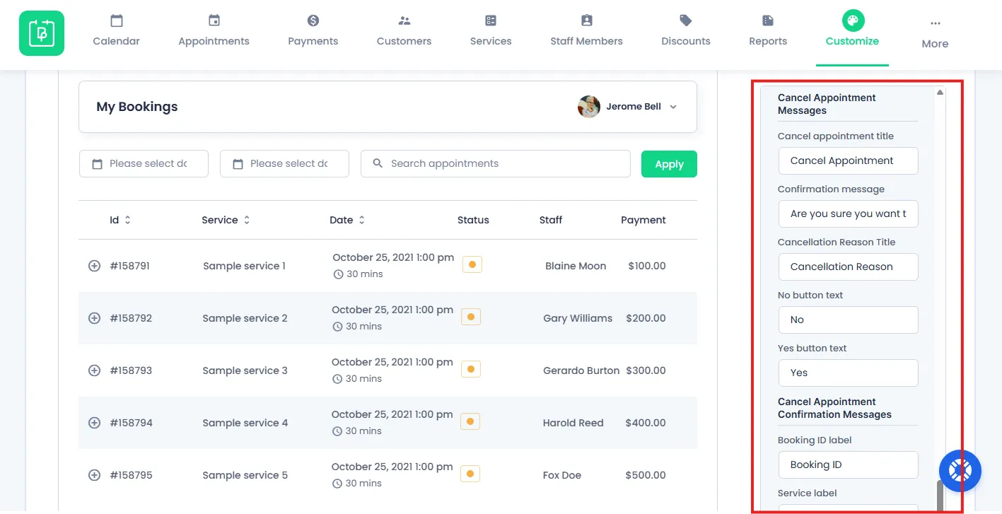 Customize Form Labels