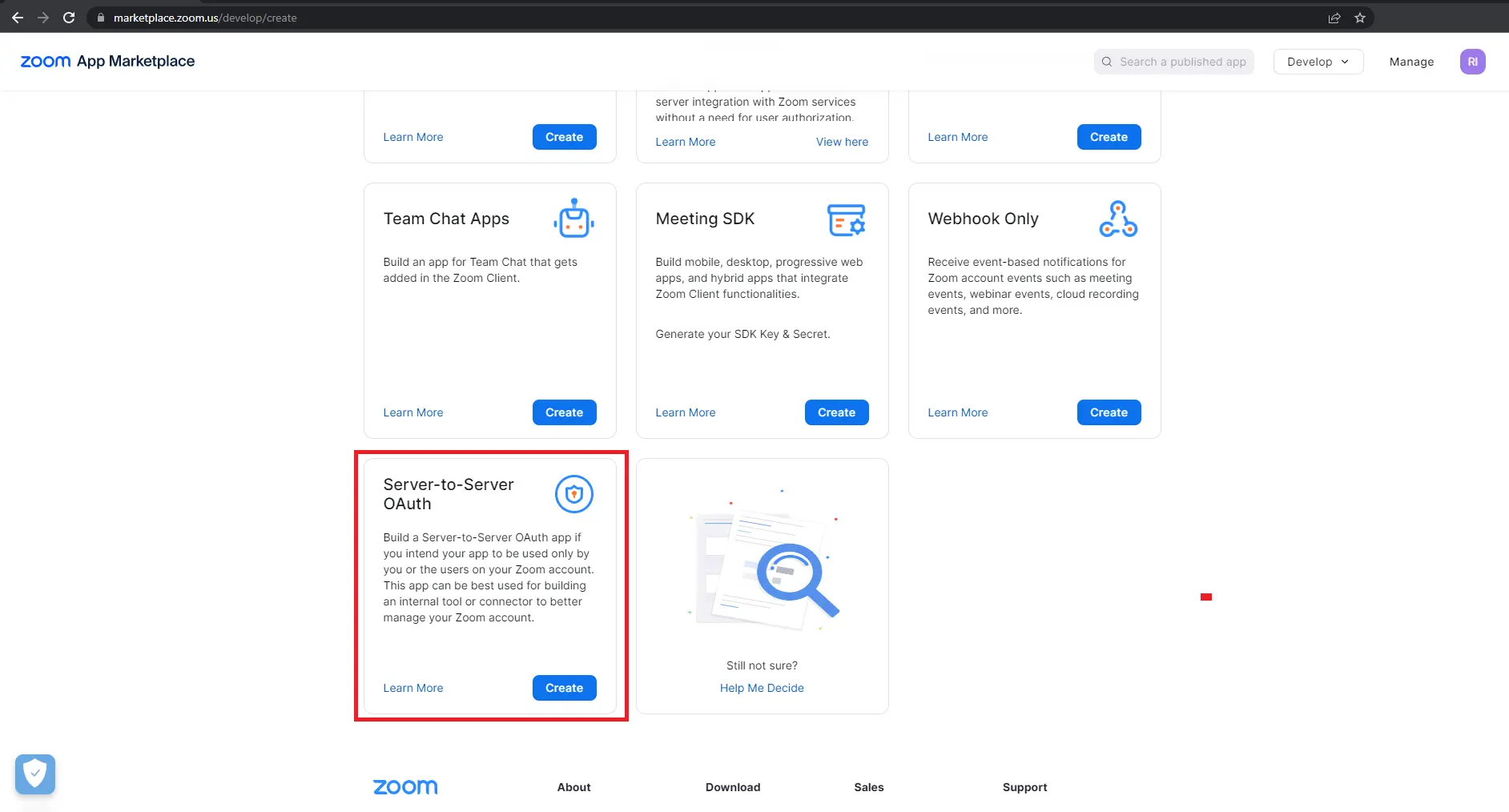 create server to server auth app