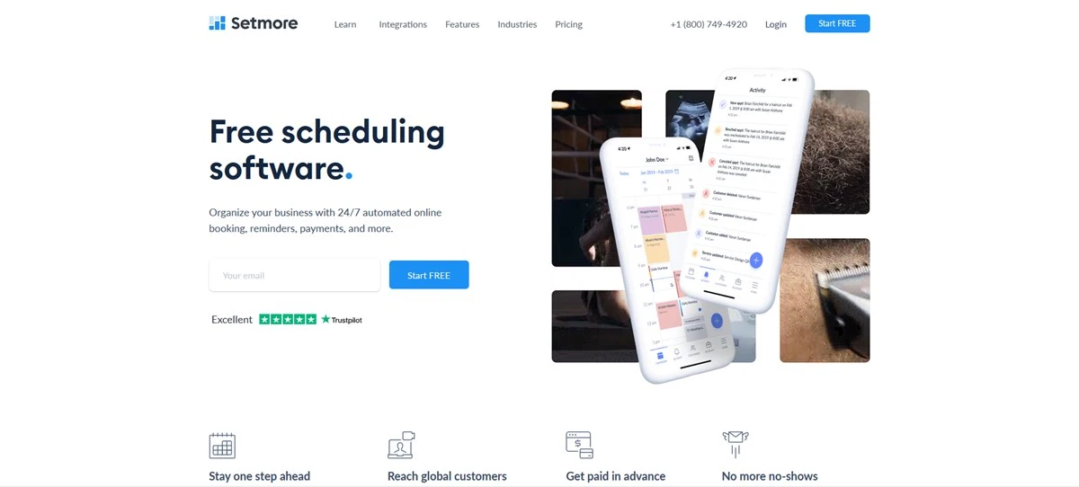 Setmore free scheduling software