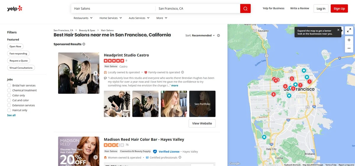 Yelp Business directory