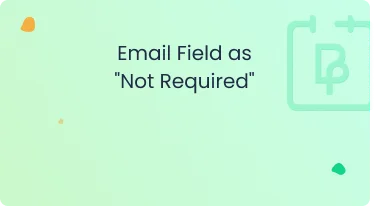 email field as not required