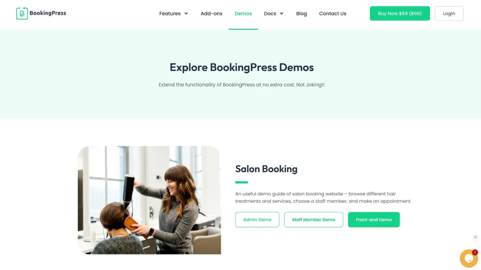 BookingPress Demos