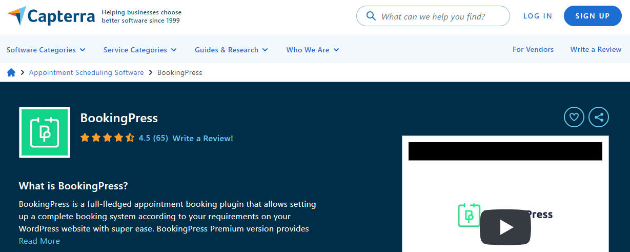 BookingPress plugin customer reviews