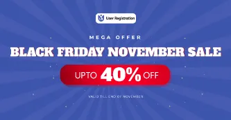 User Registration Black Friday Deal