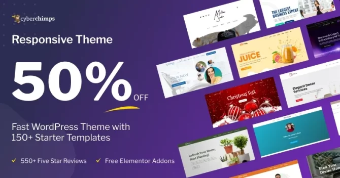 Responsive Theme by Cyberchimps Black Friday