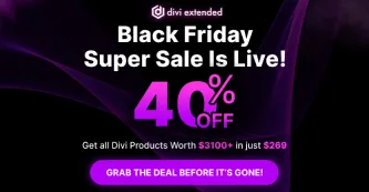 Divi Extended Black Friday