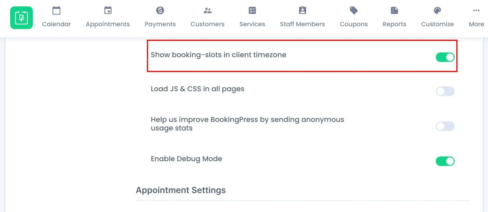 Show booking-slots in client time zone