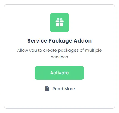 Service Package Addon