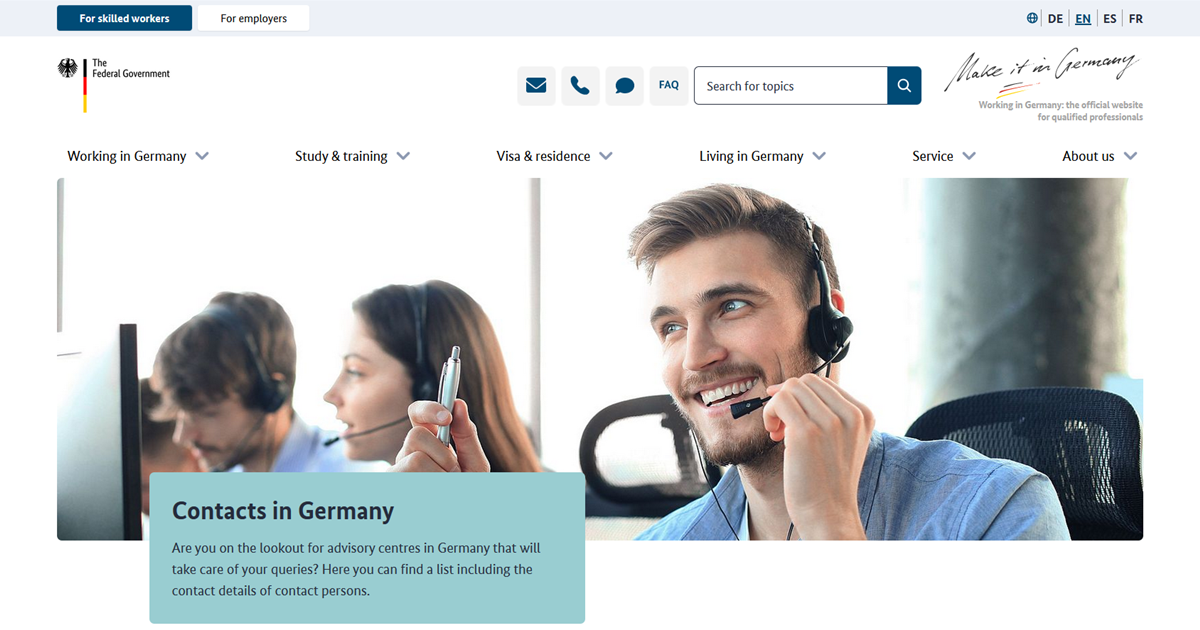 In Germany Federal Government Consulting Website