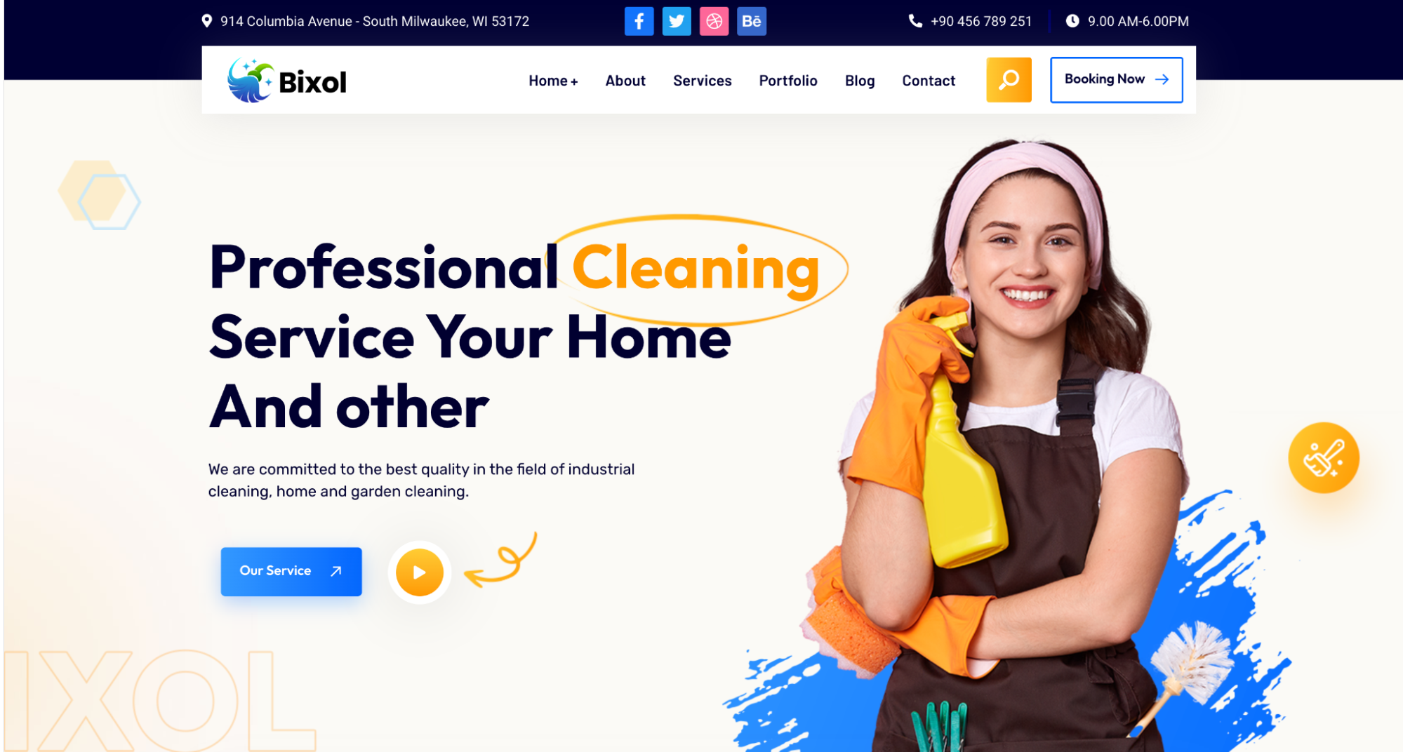 Bixol Cleaning Service Theme