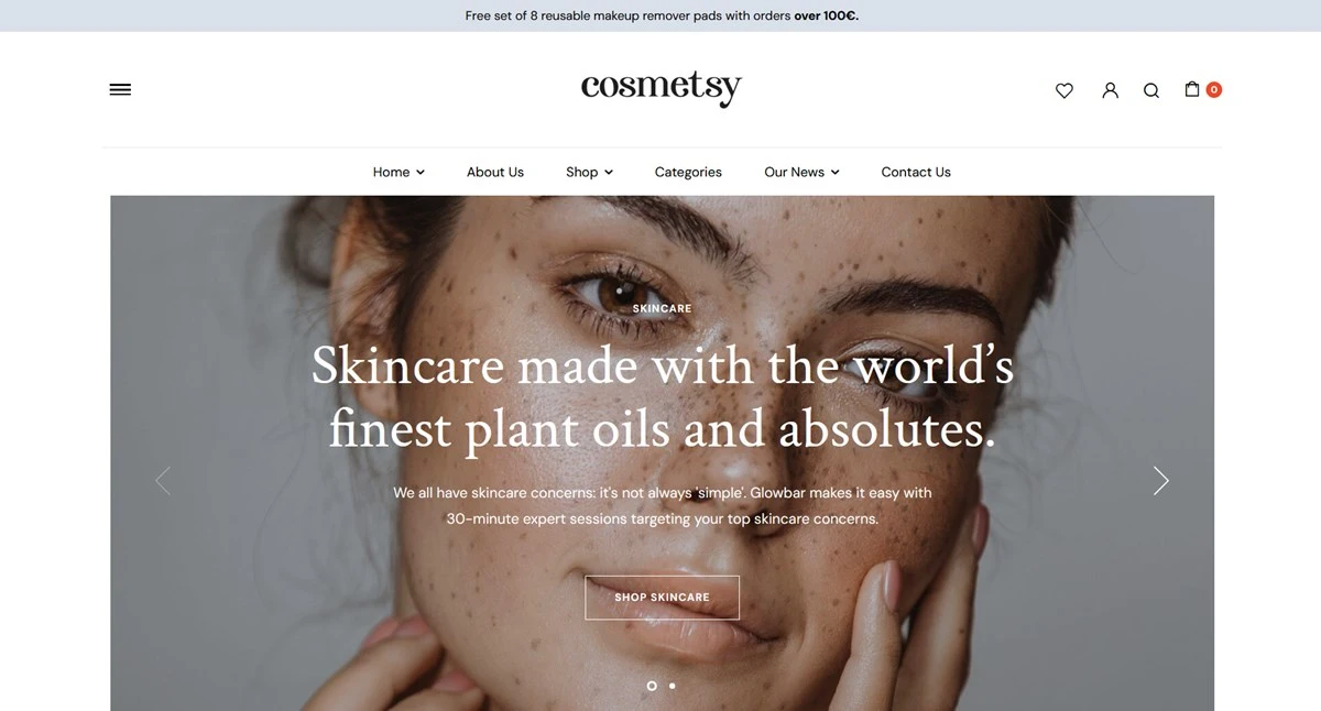 Cosmetsy Beauty Cosmetics Shop Theme