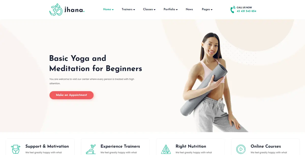Jhana Yoga WordPress Theme