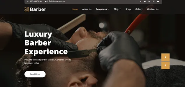 Barber Lite Hair WordPress Theme