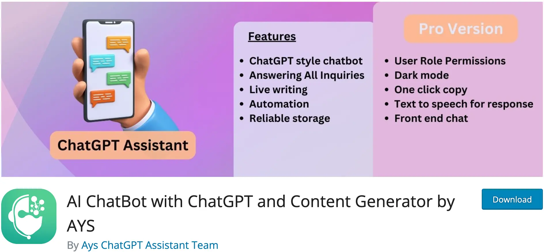 AI ChatBot with ChatGPT by AYS