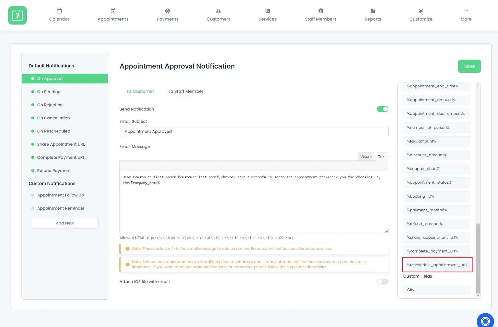 Appointment Notification